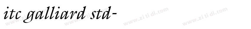 itc galliard std字体转换
